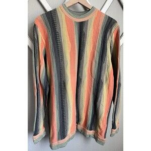 Carlo Colucci Men's 54 Multicolor Cotton Blend Sweater